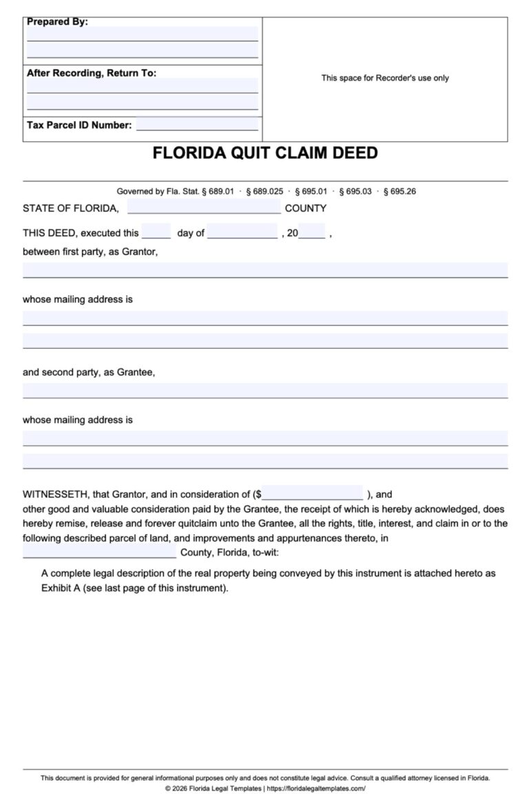 Florida Quitclaim Deed